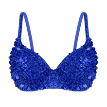 Load image into Gallery viewer, Women's Tribal Glitter Sparkle Belly Dance Beaded Sequined Bra Top