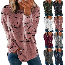 Load image into Gallery viewer, Spring and Autumn T-shirt Women's Graffiti Printing Loose All-Matching Top Long-Sleeved T-shirt