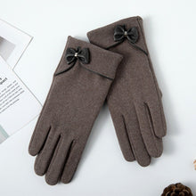 Load image into Gallery viewer, Symbol Rabbit Plush De Suede Bow Touch Screen Warm Outdoor Clothing All-Matching Gloves