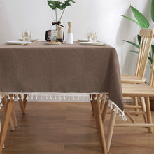 Load image into Gallery viewer, Tablecloth Linen-like Waterproof Rectangular for Household Dining Table