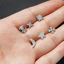 Load image into Gallery viewer, Hot New Zircon Ear Bone Stud Earrings Piercing Jewelry