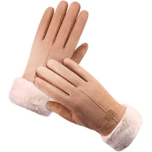 Load image into Gallery viewer, Women's Winter Suede Composite Bejirog Thickened Touch Screen Thermal Gloves