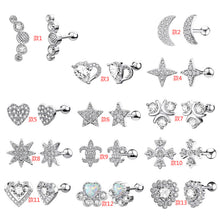Load image into Gallery viewer, Hot New Zircon Ear Bone Stud Earrings Piercing Jewelry