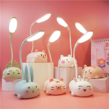Load image into Gallery viewer, 1pcs USB Reading Eye Protection Desk Lamp Led Folding Rechargeable Learning Lamp Cartoon Animal Children Small Night Lamp