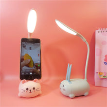 Load image into Gallery viewer, 1pcs USB Reading Eye Protection Desk Lamp Led Folding Rechargeable Learning Lamp Cartoon Animal Children Small Night Lamp