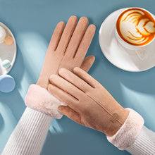 Load image into Gallery viewer, Women's Winter Suede Composite Bejirog Thickened Touch Screen Thermal Gloves