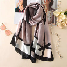 Load image into Gallery viewer, Women's Korean-Style Autumn and Winter Printing Silk Mulberry Silk Scarf Warm Shawl Scarf