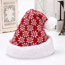 Load image into Gallery viewer, Rm328 Snowflake Deer Knitted Wool Flannel Christmas Hat Adult Winter Hat Decoration