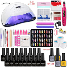Load image into Gallery viewer, Gel Polish Set Nail kit Nail Beauty Tool Set Beginner Shop Home UV Polish UV Lamp Grinding Machine Set Full Set DIY
