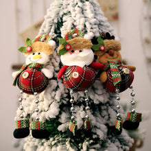 Load image into Gallery viewer, Christmas with Hook Checked Cloth Bead Leg Pendant Christmas Show Window Decoration Supplies Christmas Tree Pendant Gift