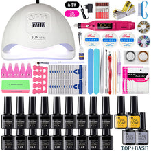 Load image into Gallery viewer, Gel Polish Set Nail kit Manicure Set Full Set Beginner Hot Lamp Manicure Package Tool Outfit