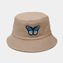 Load image into Gallery viewer, Girl Butterfly Bucket Hat Korean Style Outdoor Couple Sun Protection Sun Hat Monochrome Bucket Hat