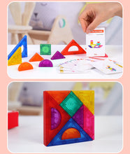 Load image into Gallery viewer, Magnetic jigsaw puzzle 9 Qiao board geometry assembly DIY for children's toy gifts