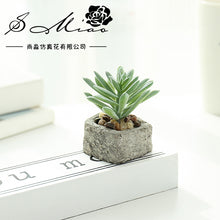 Load image into Gallery viewer, Small Stone Pot Artificial Succulent Pant Potted Plant (Pot Included) Fashion Home Decoration Simulation Plant Artificial Flowers
