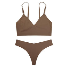 Load image into Gallery viewer, ECMLN M-XL BC Fashion Women Bra Set Panties Sexy Ice Silk Bralette Seamless Fitness Sleep Crop Tops Comfortable Underwear