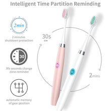 Load image into Gallery viewer, Electric Sonic Toothbrush Hygiene Dental Teeth with 2 Brush Head Whitening Waterproof Teeth Brush