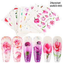 Load image into Gallery viewer, 24 Pcs Halloween Nail Art Water Sticker Set Anime Skull Bone Decals Gel Polish Slider Accessories Nail Decorations LASTZ731-755