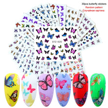 Load image into Gallery viewer, 24 Pcs Halloween Nail Art Water Sticker Set Anime Skull Bone Decals Gel Polish Slider Accessories Nail Decorations LASTZ731-755