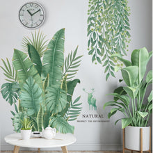 Load image into Gallery viewer, 24 styles Green Leaves Wall Stickers For Bedroom Living-room Dining Room Kitchen Kids Room DIY Vinyl Wall Decals Door Murals