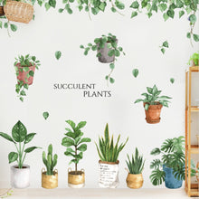 Load image into Gallery viewer, 24 styles Green Leaves Wall Stickers For Bedroom Living-room Dining Room Kitchen Kids Room DIY Vinyl Wall Decals Door Murals