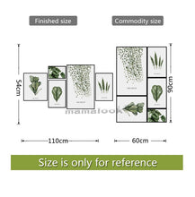 Load image into Gallery viewer, 24 styles Green Leaves Wall Stickers For Bedroom Living-room Dining Room Kitchen Kids Room DIY Vinyl Wall Decals Door Murals