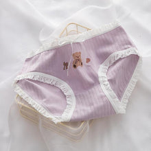 Load image into Gallery viewer, Lovely Printing Panties Women Cotton Underwear Girls Cute Plaid Underpants M-XL Comfortable Briefs Soft Female Lingerie