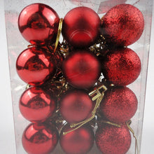 Load image into Gallery viewer, 24pcs 3cm Christmas Ball Christmas Tree Balls Xmas Decor Holiday Party Decoration Gold Pink Champagne Red New Year Gift