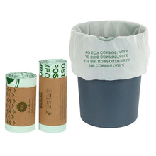 Load image into Gallery viewer, 25/50 Pieces compostable trash bags biodegradable kitchen food waste bag, corn starch garbage bags ,kitchen scraps bag