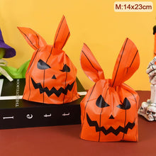 Load image into Gallery viewer, 25/50pcs Halloween Candy Bags Pumpkin Bat Snack Biscuit Gift Bag Trick or Treat Kids Favors Halloween Party Decoration Supplies