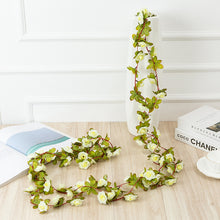 Load image into Gallery viewer, 250CM Rose Artificial Flowers Christmas Garland for Wedding Home Room Decoration Spring Autumn Garden Arch DIY Fake Plant Vine
