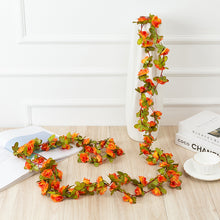 Load image into Gallery viewer, 250CM Rose Artificial Flowers Christmas Garland for Wedding Home Room Decoration Spring Autumn Garden Arch DIY Fake Plant Vine
