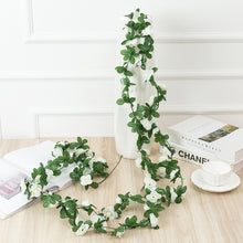 Load image into Gallery viewer, 250CM Rose Artificial Flowers Christmas Garland for Wedding Home Room Decoration Spring Autumn Garden Arch DIY Fake Plant Vine