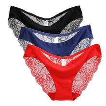 Load image into Gallery viewer, Women Lace Panties Seamless Cotton Panty Hollow Briefs Underwear 3pcs/lot