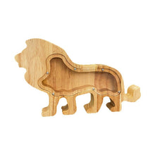 Load image into Gallery viewer, 26 Letter Wooden Piggy Bank with Name Sticker Personalized Transparent Glass Money Box for Kids Children Gift Home Decoration