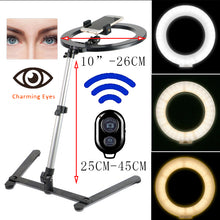 Load image into Gallery viewer, 26CM Photography Lighting Phone Ringlight Tripod Stand Photo Led Selfie Remote Fill Ring Light Lamp Video Youtube Live COOK