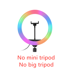 Load image into Gallery viewer, 26cm 10 inch Selfie Ring LED Light with Stand Tripod Photography studio Ring Lamps for Phone TikTok Youtube Makeup Video Vlog