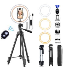 Load image into Gallery viewer, 26cm Photo Ringlight Led Selfie Ring Light Phone Remote Control Lamp Photography Lighting With Tripod Stand Holder Youtube Video