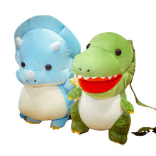 Load image into Gallery viewer, Tyrannosaurus Triceratops Dinosaur Plush Toy Backpack Infant Children Backpack Prize Claw Doll