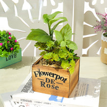 Load image into Gallery viewer, Square Wooden Basin Succulent Combined Green Plants Artificial Plant Creative Decoration Flower Bonsai Flower