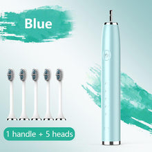 Load image into Gallery viewer, Powerful Sonic Electric Toothbrush Soft Toothbrush Cleaning Tongue Teeth IPX7 Waterproof 35000time/min USB Charging