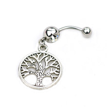 Load image into Gallery viewer, Wishing Tree Belly Ring Electroplated Bronze Belly Ring Navel Stud