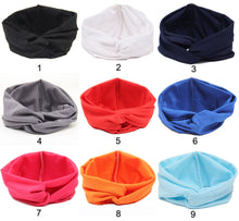 Load image into Gallery viewer, Korean Sweet Cute Contrast Color Wide Edge Headband Color Matching Elastic Ladies Cross Hair Band Headband