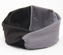 Load image into Gallery viewer, Korean Sweet Cute Contrast Color Wide Edge Headband Color Matching Elastic Ladies Cross Hair Band Headband