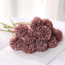 Load image into Gallery viewer, 10pcs Bunch Artificial Flower Bouquet Silk Dandelion Flower Ball Fake Flowers
