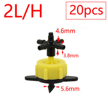 Load image into Gallery viewer, 2L 4L 8L Dripper Irrigation 2/4-way Arrow Dropper Connector Cross Water Splitter Emitter Drip Arrow Micro Drip Irrigation System