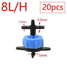 Load image into Gallery viewer, 2L 4L 8L Dripper Irrigation 2/4-way Arrow Dropper Connector Cross Water Splitter Emitter Drip Arrow Micro Drip Irrigation System