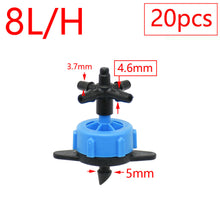 Load image into Gallery viewer, 2L 4L 8L Dripper Irrigation 2/4-way Arrow Dropper Connector Cross Water Splitter Emitter Drip Arrow Micro Drip Irrigation System