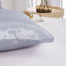 Load image into Gallery viewer, 2PCS Satin Silk Pillowcase Black White Solid Color Satin Imitated Silk Pillow Cover US Twin Queen King Size Pillowcase Dropship