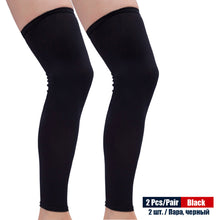 Load image into Gallery viewer, 2Pcs/Pair Sports Full Length Leg Compression Sleeves Basketball Knee Brace Protect Calf and Shin Splint Support for Men Women