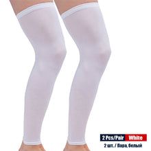 Load image into Gallery viewer, 2Pcs/Pair Sports Full Length Leg Compression Sleeves Basketball Knee Brace Protect Calf and Shin Splint Support for Men Women